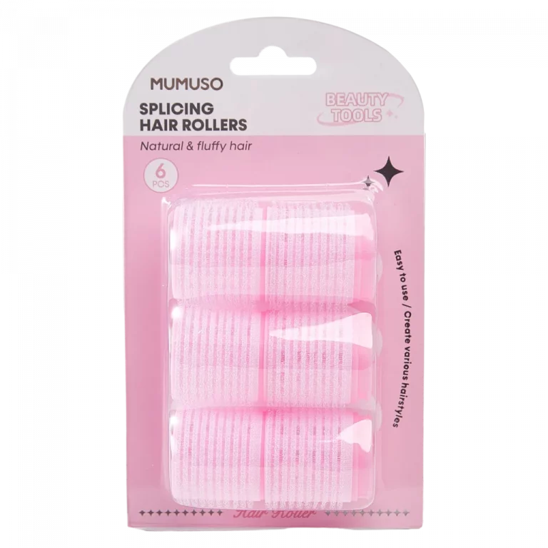 MUMUSO Haarwickler Set, 6-teilig aus Kunststoff in Rosa – praktisches Haartool für einfaches Haarstyling zu Hause.