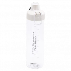 MUMUSO Kunststoff-Trinkflasche mit Flip-Deckel, 800 ml (Grau) – praktische Trinkflasche für Sport, BPA-frei und robust.