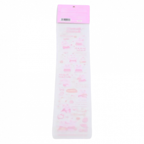 MUMUSO Masking Tape lang mit Hasen, rosa – kreatives Deko-Tape für Basteln, ideal für Kinderzimmer oder Notizbücher.