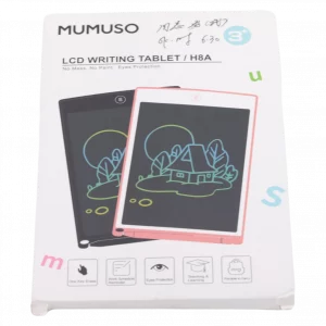 MUMUSO LCD-Schreibtablet für Kinder, augenschonendes Digitales Zeichenbrett aus HIPS mit LCD-Display in Schwarz.