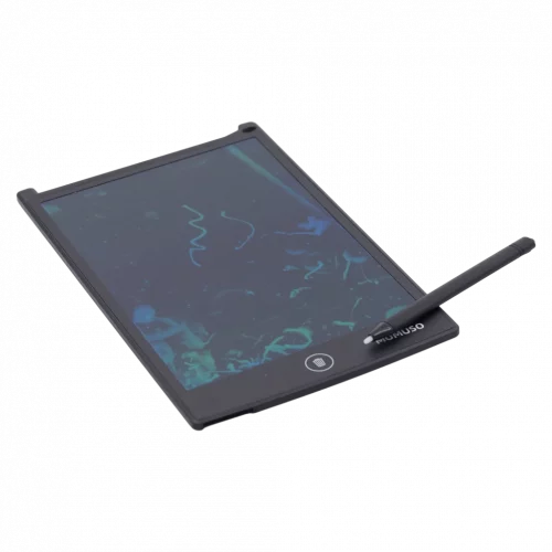 MUMUSO LCD-Schreibtablet für Kinder, augenschonendes Digitales Zeichenbrett aus HIPS mit LCD-Display in Schwarz.