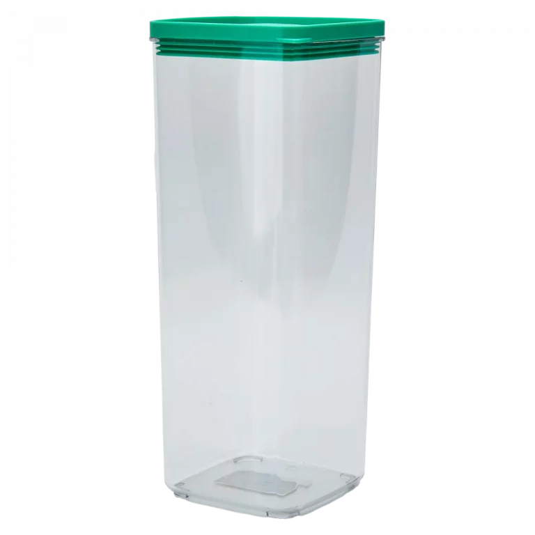 MUMUSO Lebensmittelaufbewahrungsdose aus PET, 1680 ml mit grünem Deckel – praktischer Küchenaufbewahrung Behälter.