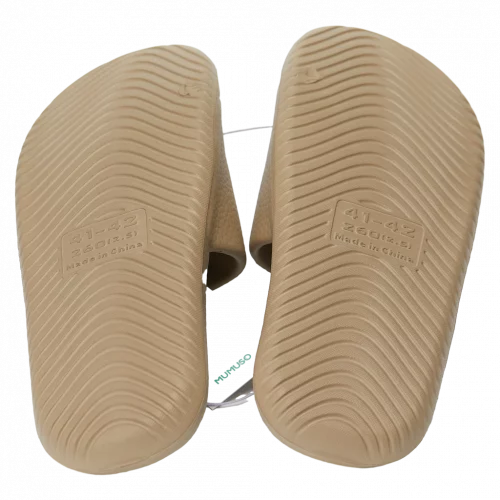 MUMUSO Herren Badeslipper aus EVA in Khaki, Größe 41-42 – leichte Slipper für Bad und Sauna, rutschfest und bequem.