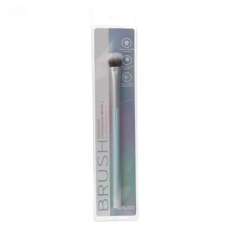 MUMUSO Lidschattenpinsel mit irisierendem Schaft, weichen Borsten (Silber) – idealer Augenpinsel für präzises Make-up.