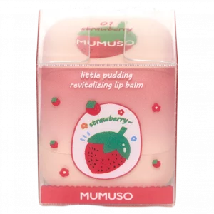 MUMUSO Lippenbalsam mit Erdbeer-Print, 26 g (Rosa) – feuchtigkeitsspendende Lippenpflege für den Alltag.