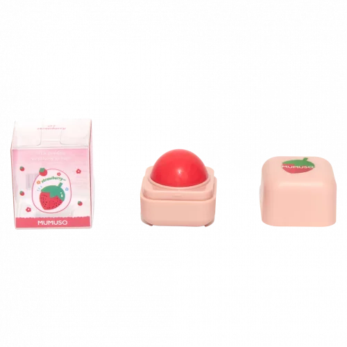 MUMUSO Lippenbalsam mit Erdbeer-Print, 26 g (Rosa) – feuchtigkeitsspendende Lippenpflege für den Alltag.