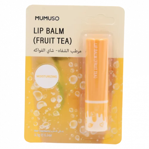 MUMUSO Lippenbalsam mit Früchtetee-Duft, orange, pflegender Stift für Lippenpflege und Feuchtigkeit.
