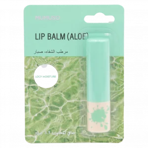 MUMUSO Lippenbalsam mit Aloe, feuchtigkeitsspendend (Mint) – pflegender Lippenbalsam für empfindliche Haut, 3,3 g.