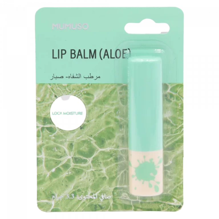 MUMUSO Lippenbalsam mit Aloe, feuchtigkeitsspendend (Mint) – pflegender Lippenbalsam für empfindliche Haut, 3,3 g.