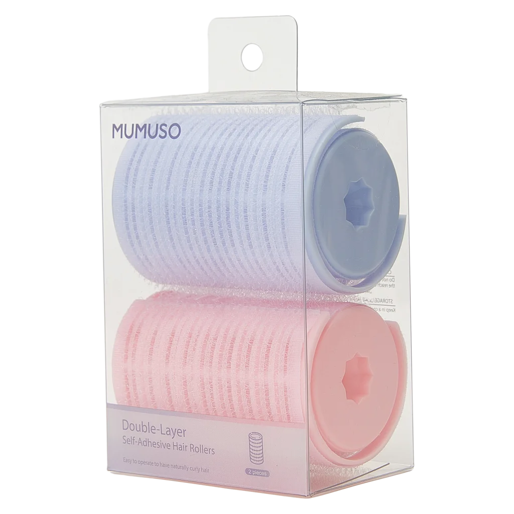 MUMUSO selbsthaftende Lockenwickler, doppellagig im 2er Set – Haartool für unkomplizierte Locken, ideal für feines Haar.