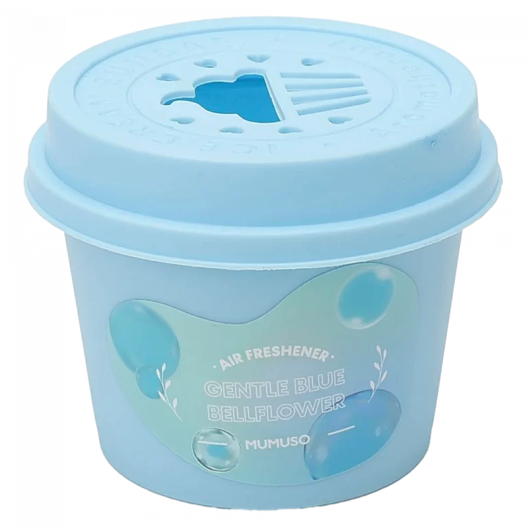 MUMUSO Lufterfrischer Duftdose mit Blauglockenblumen-Duft, 190 g in Blau – idealer Raumduft für Bad oder Wohnräume.