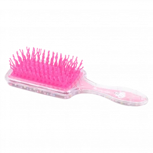 MUMUSO Luftkissenbürste für Kinder mit Bärchen, Polystyrol, pink transparent – sanfte Haarbürste, ideal für empfindliches Haar.