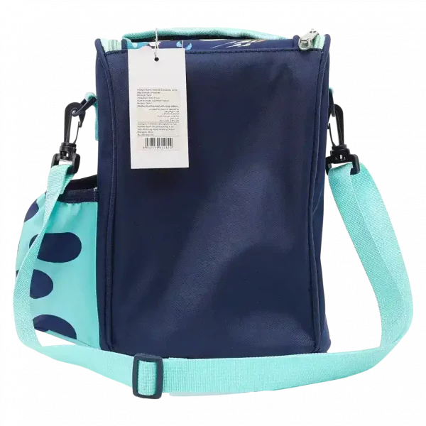 MUMUSO Lunch Bag aus Köper-Verbundstoff, isoliert, Blau mit Dinosaurier – praktische Brottasche für Kinder.