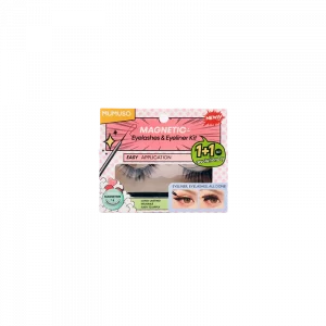MUMUSO magnetische Wimpern mit Eyeliner aus Kunstfaser, Schwarz – künstliche Wimpern für natürliche Wimpernverlängerung.