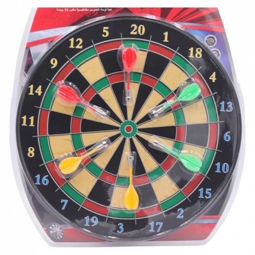 MUMUSO magnetisches Dartspiel, 13 Zoll aus Kunststoff und Metallkomponenten – sicheres Dartspiel für Kinderzimmer.