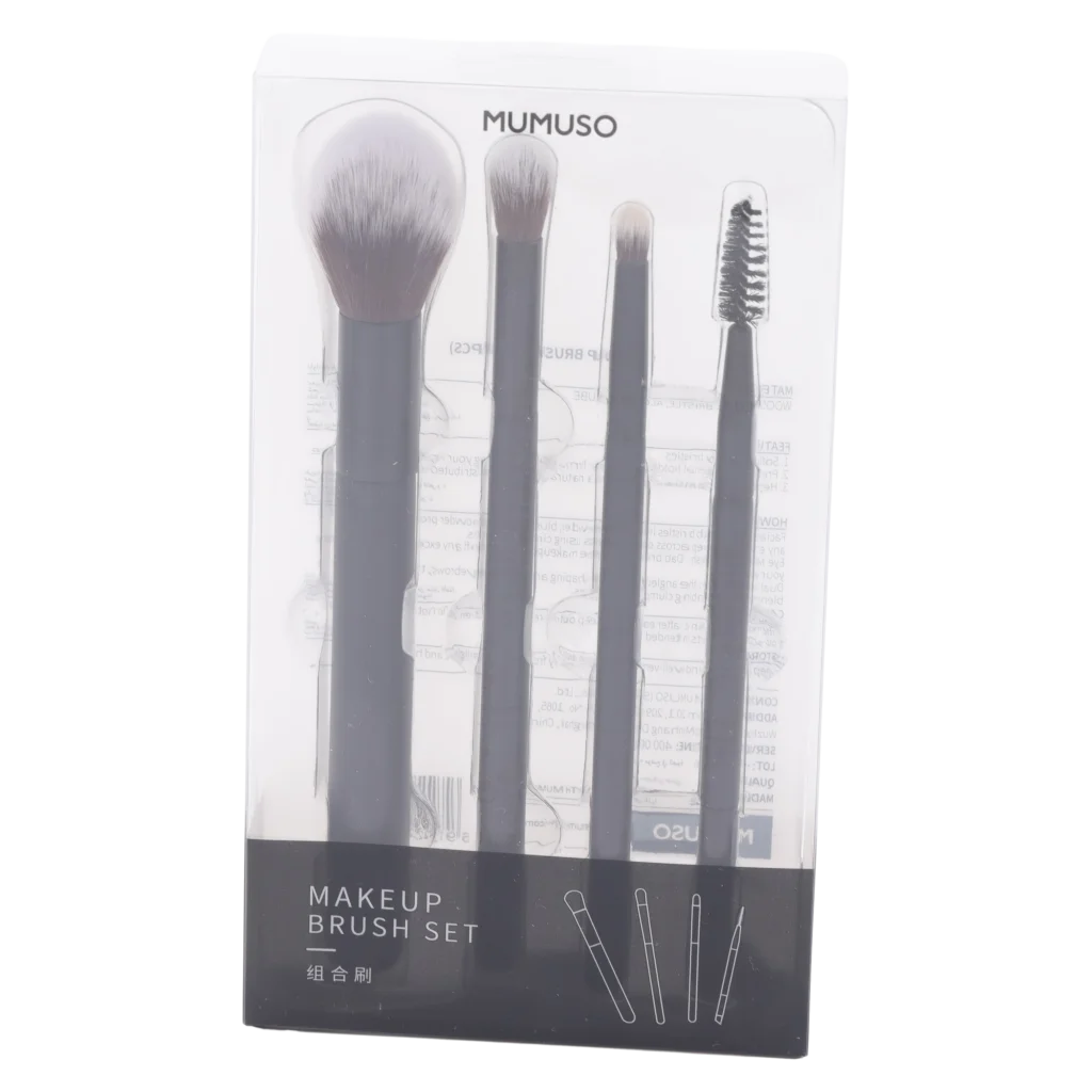 mumuso_make-up-pinselset_4-teilig_weiche-borsten_schwarz.webp MUMUSO Make-up-Pinselset, 4-teilig mit weichen Borsten (Schwarz) – praktisches Beauty Tool zum präzisen Schminken.
