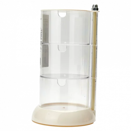 MUMUSO 3-lagiger Make-up Organizer aus Kunststoff, drehbar, transparent – Kosmetik Aufbewahrung mit drei Ebenen.