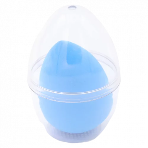 MUMUSO Make-up Schwamm tropfenförmig mit Aufbewahrungsetui, Blau – praktisches Beauty Tool für Foundation und Puder.