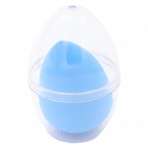 MUMUSO Make-up Schwamm tropfenförmig mit Aufbewahrungsetui, Blau – praktisches Beauty Tool für Foundation und Puder.
