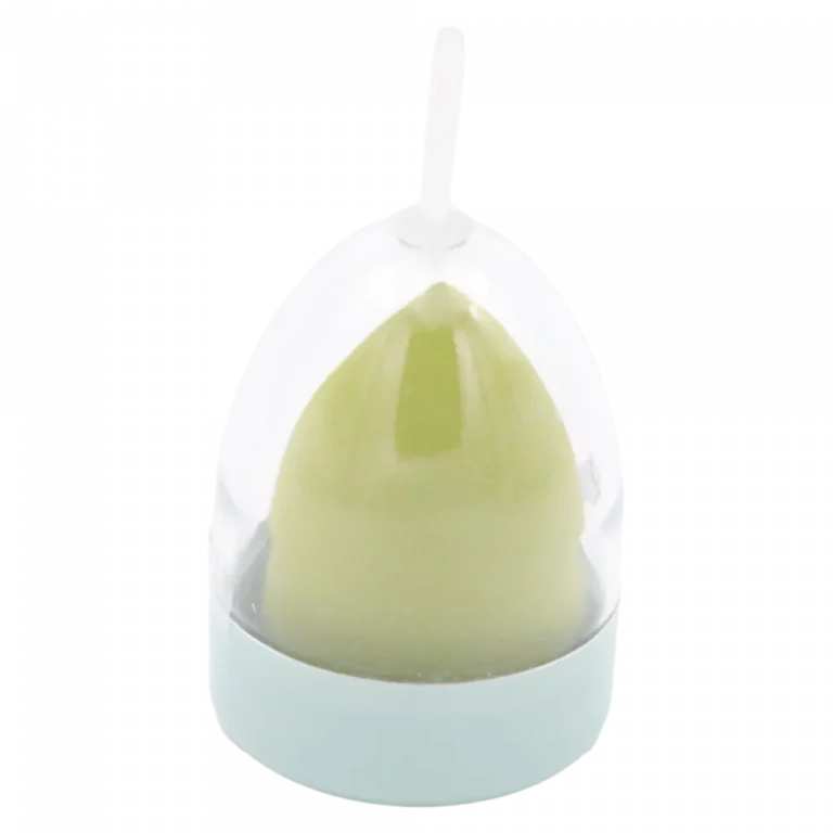 MUMUSO Make-up Schwamm mit Avocado, grün, aus Polyurethan im Etui – vielseitiges Beauty Tool für die Foundation.