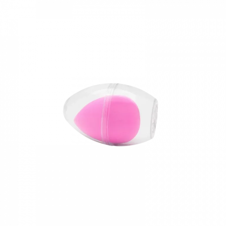 MUMUSO Make-up Schwamm in Tropfenform mit Aufbewahrungsbox (Rosa) – praktischer Kosmetikschwamm für Foundation und Puder.