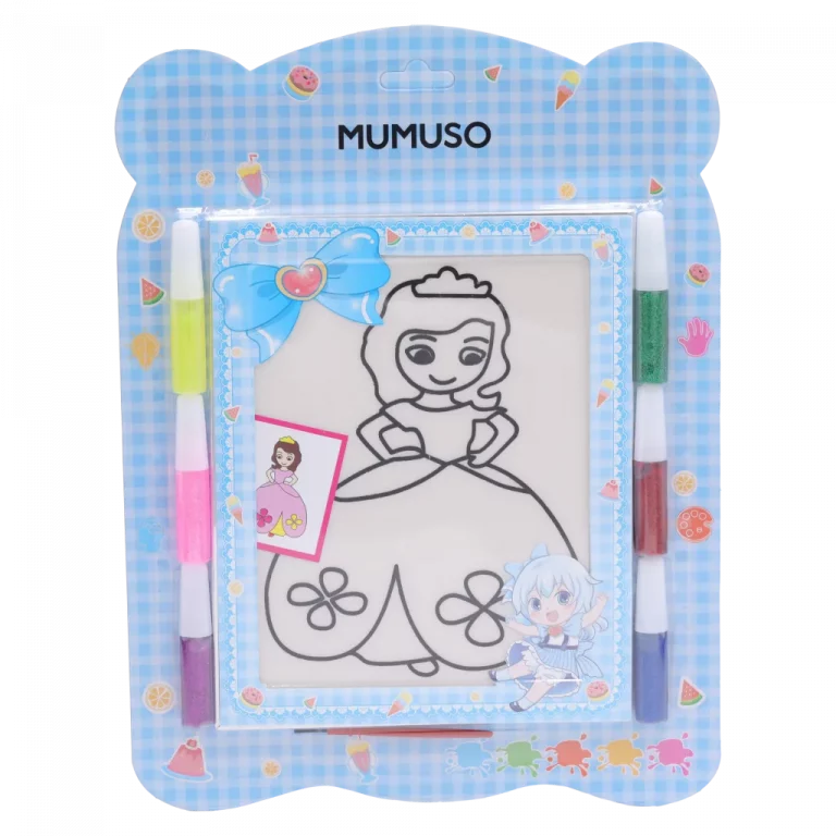 MUMUSO Malset für Kinder mit Prinzessin, inklusive Stifte (mehrfarbig) – kreatives Ausmalbild für Mädchen.