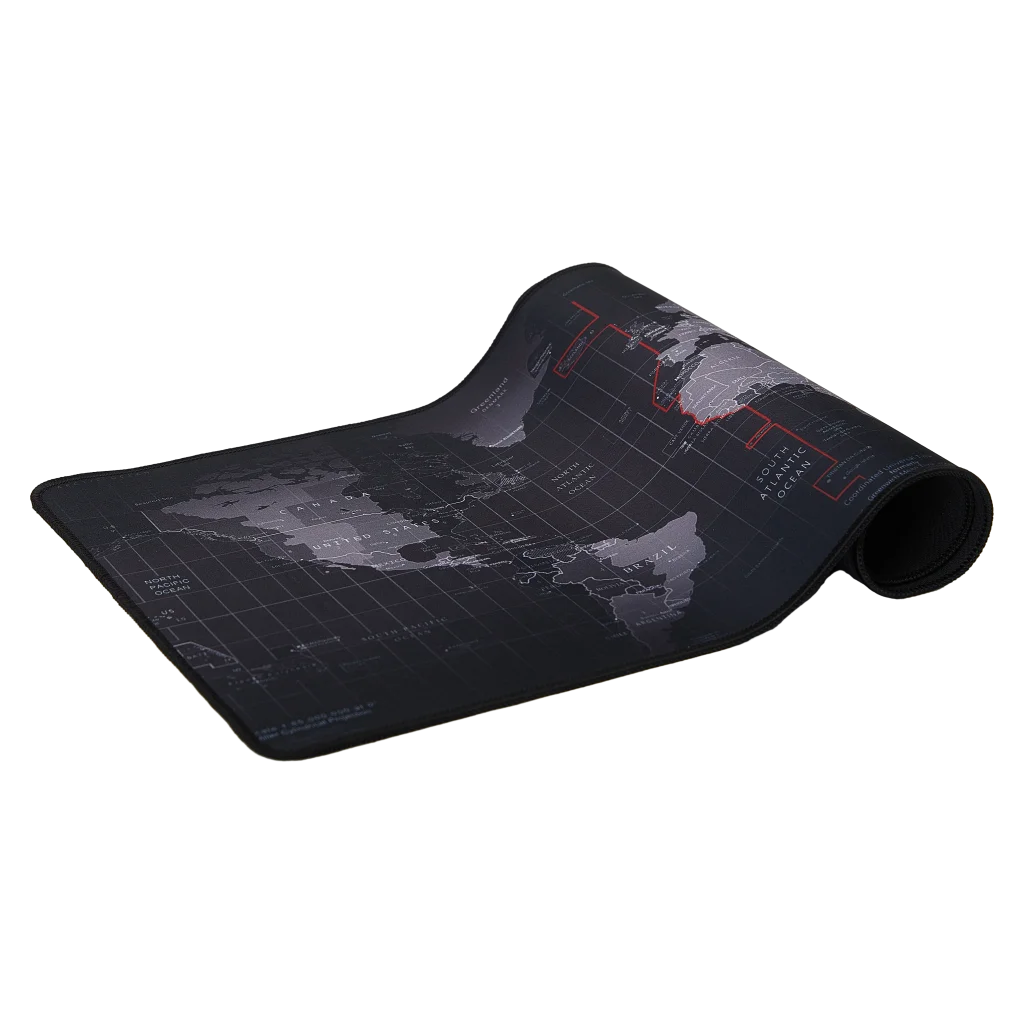 mumuso_mauspad_gummi_jersey_weltkarte_schwarz.webp MUMUSO Mauspad aus Gummi und Jersey mit Weltkarten-Print, rutschfest und groß – ideales Mauspad für den Schreibtisch.