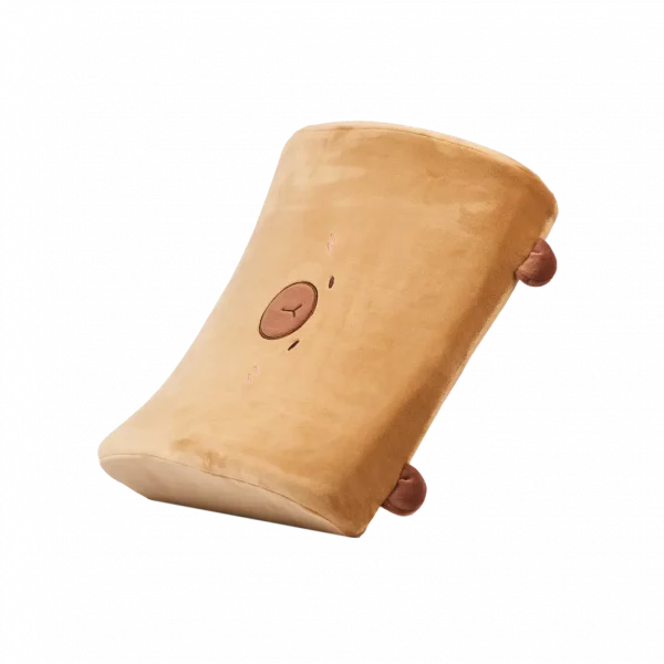 MUMUSO Memory Foam Rückenkissen mit Capybara, 459 g (Braun) – ergonomisches Rückenkissen für komfortables Sitzen.