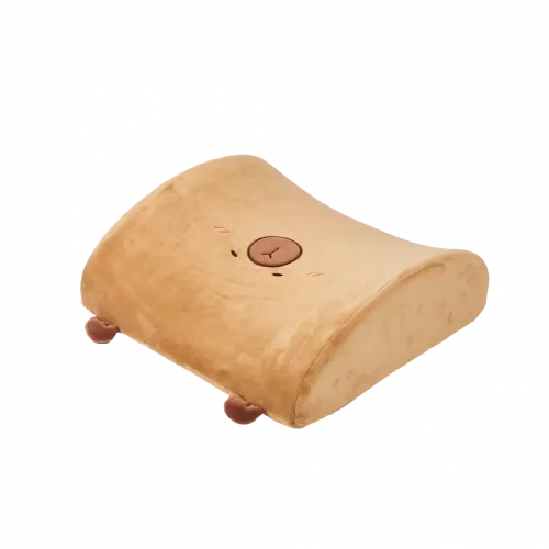 MUMUSO Memory Foam Rückenkissen mit Capybara, 459 g (Braun) – ergonomisches Rückenkissen für komfortables Sitzen.