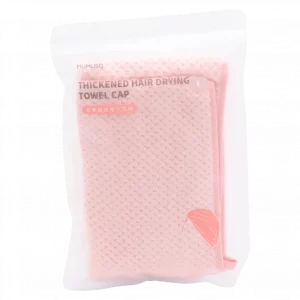 MUMUSO Mikrofaser-Haarturban ca. 65 × 25 cm (Rosa) – saugstarkes Haartuch für schnelles Trocknen, ideal für langes Haar.