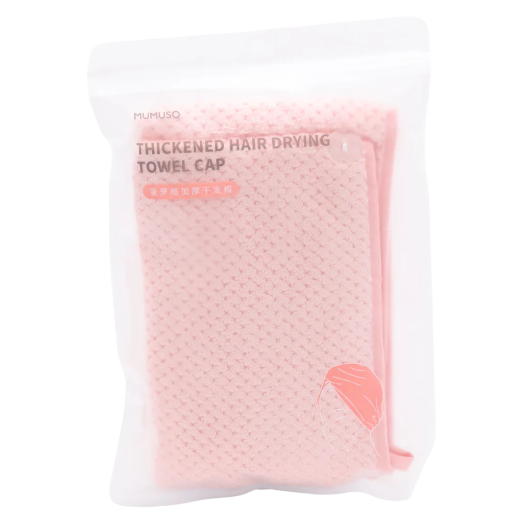 mumuso_mikrofaser-haarturban_trocknen_65x25cm_rosa_2.webp MUMUSO Mikrofaser-Haarturban ca. 65 × 25 cm (Rosa) – saugstarkes Haartuch für schnelles Trocknen, ideal für langes Haar.