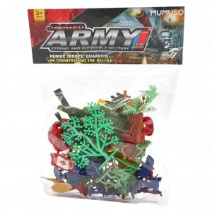 MUMUSO Militärfiguren-Set für Kinder aus PP, 43-teilig, Mehrfarbig – kreatives Kinderspielzeug zum Rollenspiel.