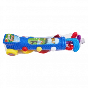 MUMUSO Mini-Golfset für Kinder aus Kunststoff, leichtes Spielzeug-Golf für draußen in Blau mit Golfausrüstung.