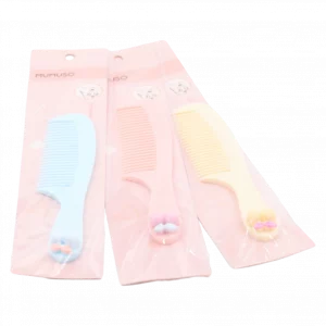 MUMUSO Mini-Haarkamm mit Griff aus PS-Kunststoff, hellblau – Haarkamm für unterwegs, ideal für sanfte Haarpflege.