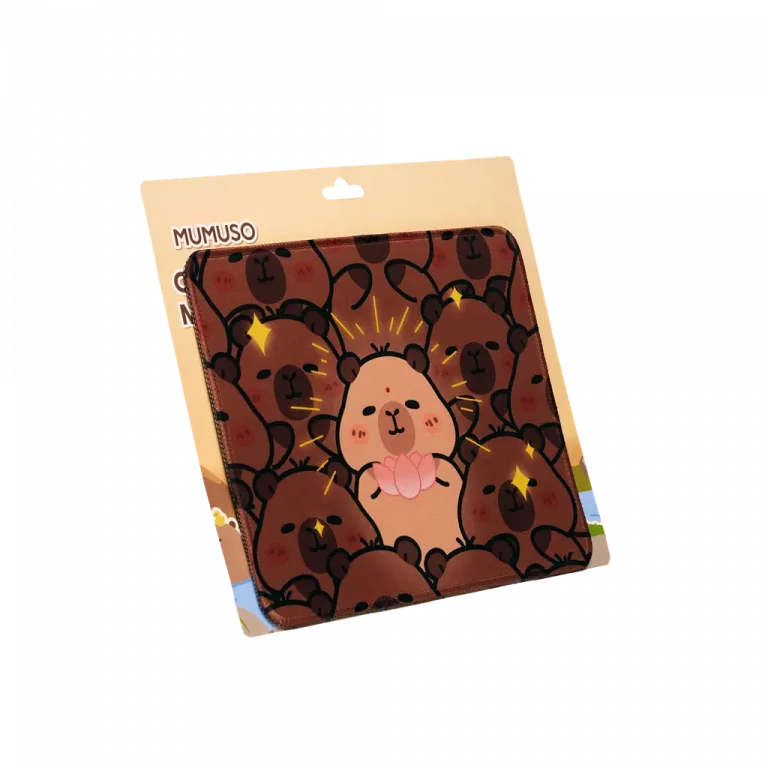 MUMUSO Mousepad mit Capybara, rutschfeste Gummibasis und Stoffoberfläche – Mousepad Capybara für den Schreibtisch.