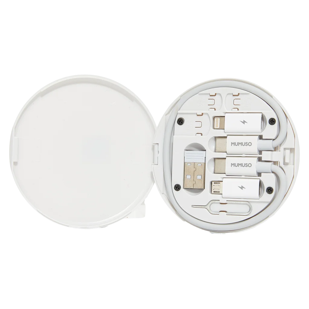 mumuso_multifunktionales_ladekabel_adapter_set_60w_pvc_abs_schwarz.webp MUMUSO Multifunktionskabel und Adapter-Set mit USB-C Schnellladefunktion, 60W, Schwarz – geeignet für Apple und Android.