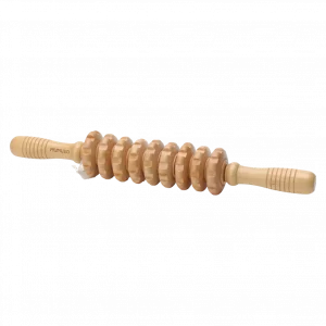 MUMUSO Muskelroller aus Holz zur manuellen Massage, ideal für Muskelentspannung und Selbstbehandlung im Alltag.