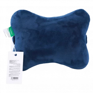 MUMUSO Nackenkissen in Knochenform mit Velvet-Oberfläche, ergonomisch (Navy Blau) – Nackenkissen, weich und stützend.