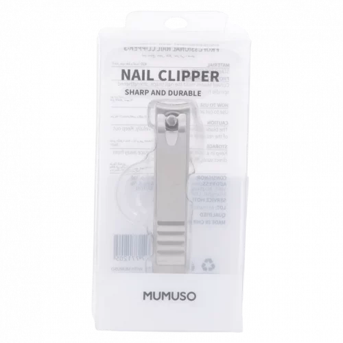 MUMUSO Nagelknipser aus Edelstahl für Finger- und Fußnägel in Silber – robuster Nagelknipser für präzises Kürzen.