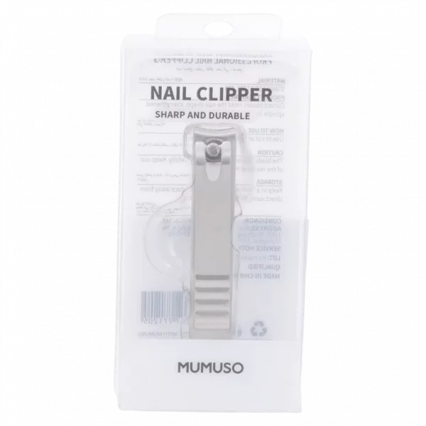 MUMUSO Nagelknipser aus Edelstahl für Finger- und Fußnägel in Silber – robuster Nagelknipser für präzises Kürzen.