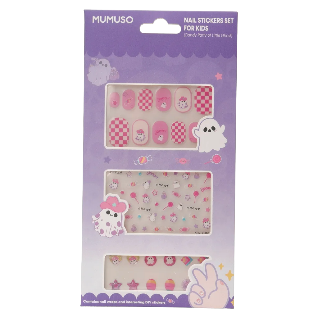 mumuso_nagelsticker-set_kinder_little-ghost_mehrfarbig.webp MUMUSO Nagelsticker-Set für Kinder, selbstklebend, mehrfarbig mit Little Ghost und süßen Motiven – Nagelsticker Kinder.