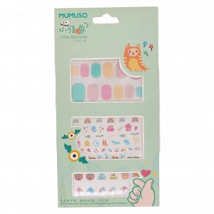 MUMUSO Nagelsticker Kinder mit Monster, selbstklebend, mehrfarbig – Nagelsticker-Set für Kinder mit buntem Monster-Aufdruck.