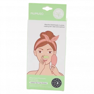 MUMUSO Nasenpflaster gegen Mitesser mit Teebaum-Extrakt, 29 g (Schwarz) – sanfte Gesichtspflege für porentiefe Reinigung.