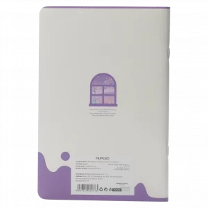 MUMUSO Notizbuch A5 mit Heftung und Einhorn, lila Cover – Notizbuch A5 für Kinder, ideal für Schule oder Büro.