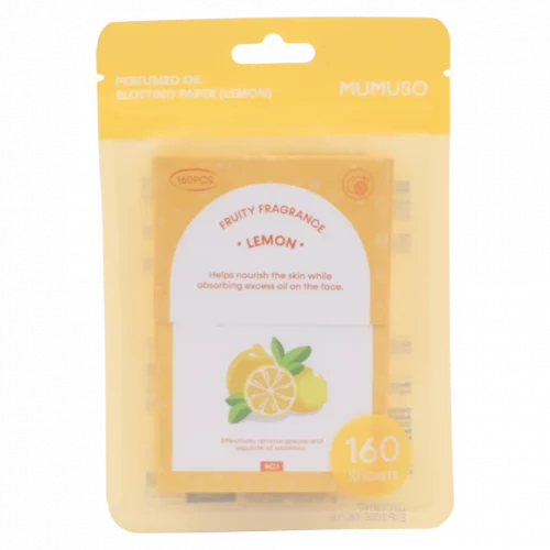 MUMUSO Öl-Absorptionspapier für das Gesicht, 160 Blatt, Zitronenduft – praktisches Beauty Tool für den Alltag.