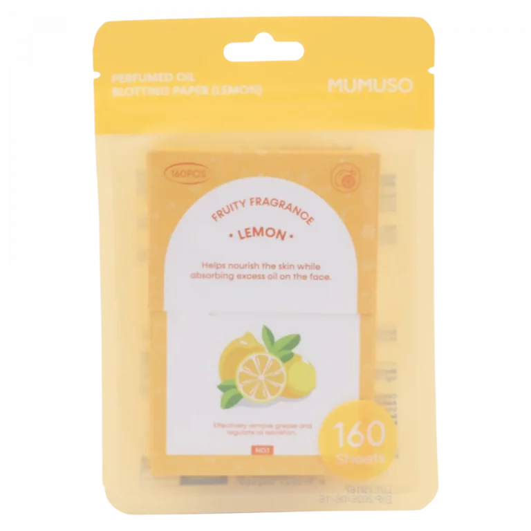 MUMUSO Öl-Absorptionspapier für das Gesicht, 160 Blatt, Zitronenduft – praktisches Beauty Tool für den Alltag.