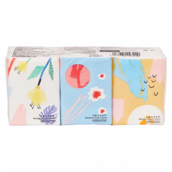 MUMUSO Taschentücher 6er-Pack, handlich aus Zellstoff, weiß – praktische Papiertaschentücher für unterwegs.