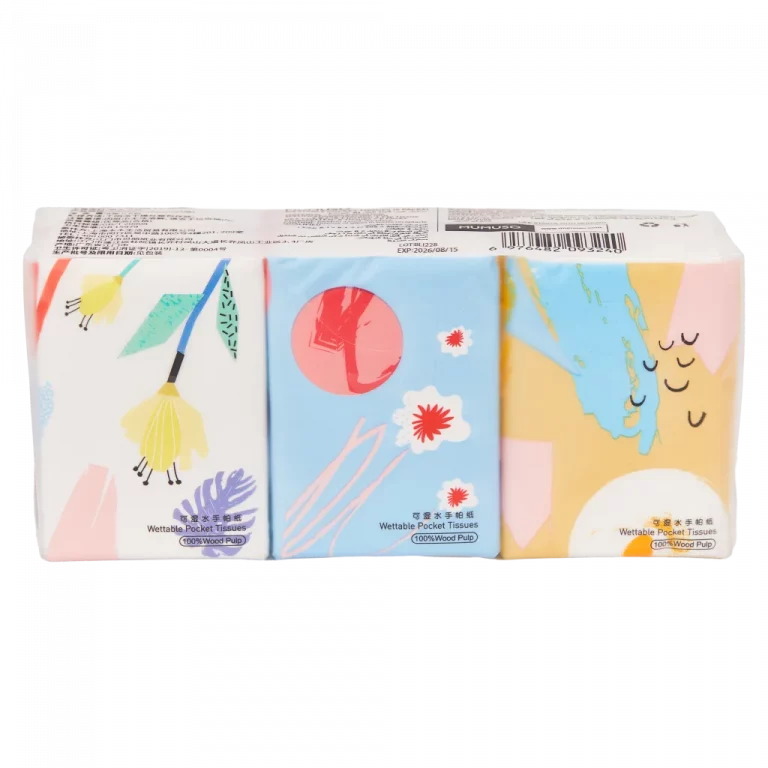 MUMUSO Taschentücher 6er-Pack, handlich aus Zellstoff, weiß – praktische Papiertaschentücher für unterwegs.