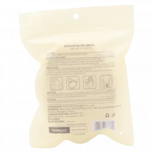 MUMUSO Peeling-Pad mit dichtem Netz (Beige) – sanfte Körperexfoliation, ideal für empfindliche Haut bei der Pflege.