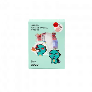 MUMUSO wasserfeste Pflaster mit Cartoon, 50 Stück (hellblau) – Kinderpflaster mit buntem Cartoon-Motiv für den Alltag.